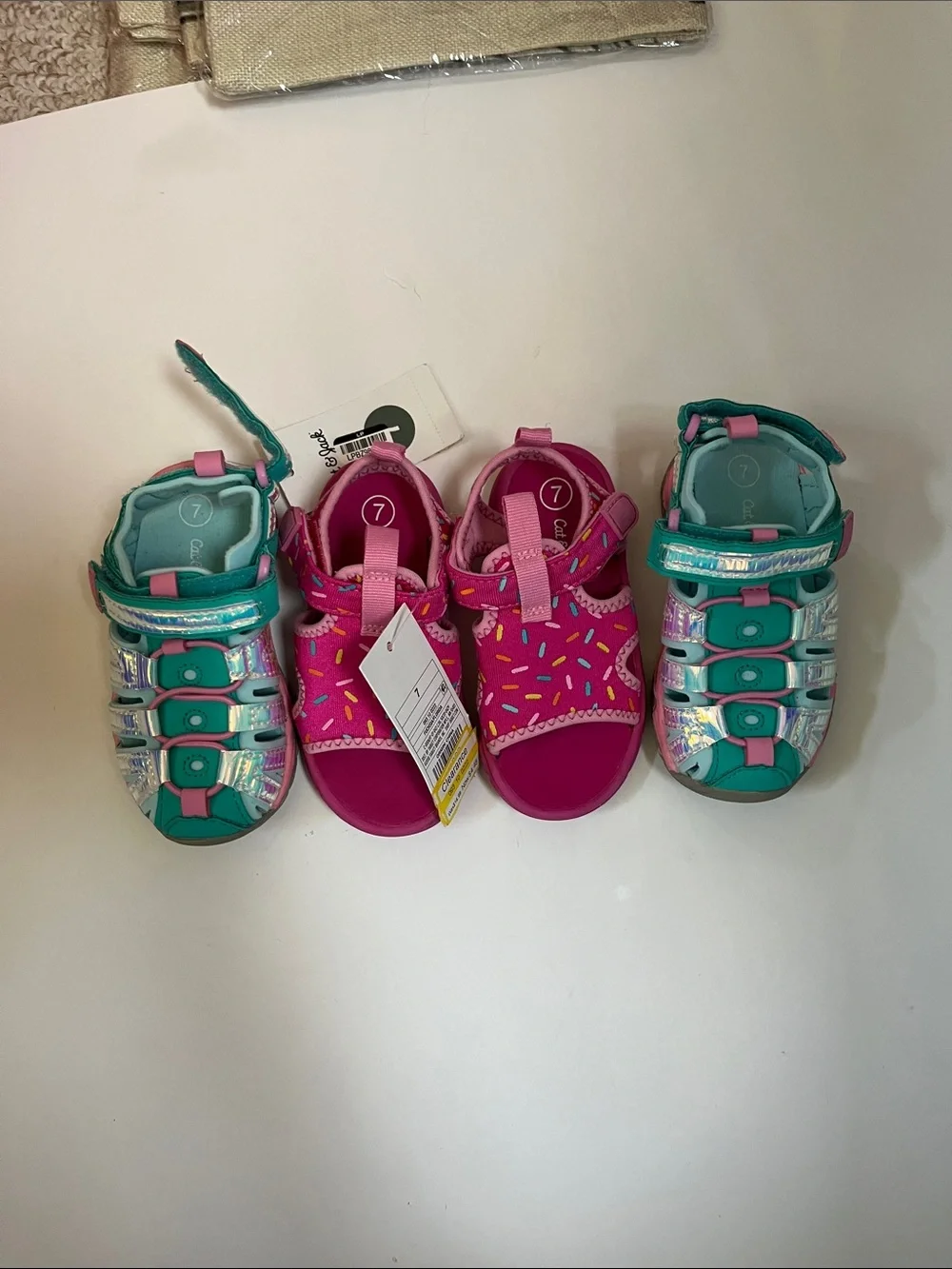 Cat & Jack Pink and Teal Kids Sandal Two-Pack